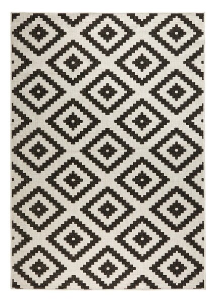 Tappeto da esterno nero e crema , 80 x 150 cm Malta - NORTHRUGS