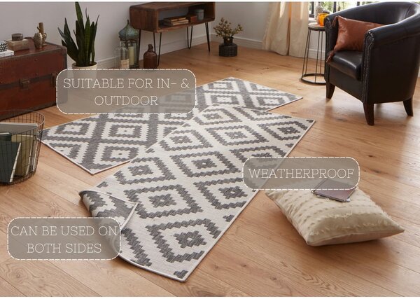 Tappeto grigio per esterni , 80 x 345 cm Malta - NORTHRUGS
