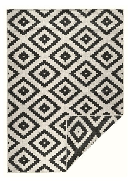 Tappeto da esterno nero e crema , 80 x 150 cm Malta - NORTHRUGS