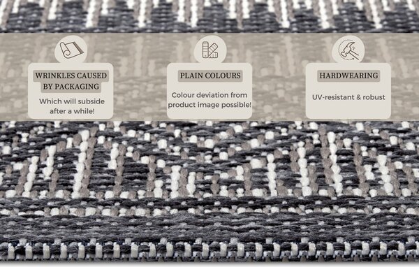 Tappeto grigio per esterni 76x150 cm Clyde Loto - Hanse Home