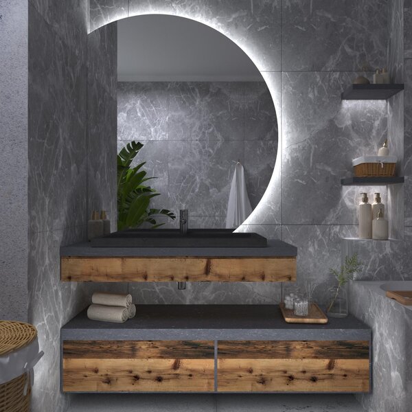 Specchio rotondo con luce LED E4