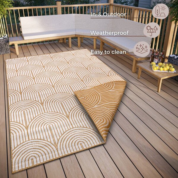 Tappeto per esterni giallo ocra 160x230 cm Pangli Ochre - Hanse Home