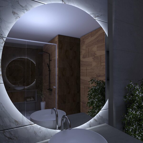 Specchio rotondo con luce LED E5