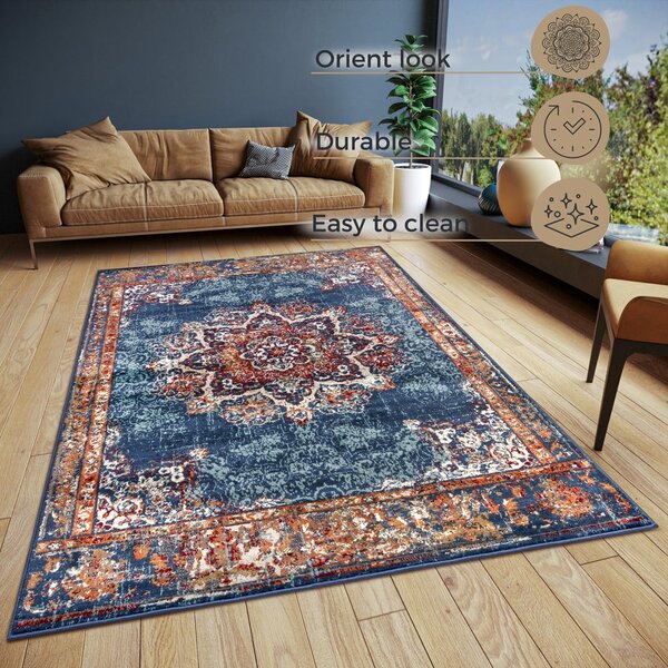 Tappeto blu scuro 57x90 cm Orient Maderno - Hanse Home