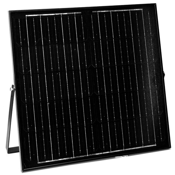 Faro Led 300W nero con pannello solare IP65 Bianco freddo 6500K Dimmerabile con telecomando e con sensore crepuscolare Aigostar