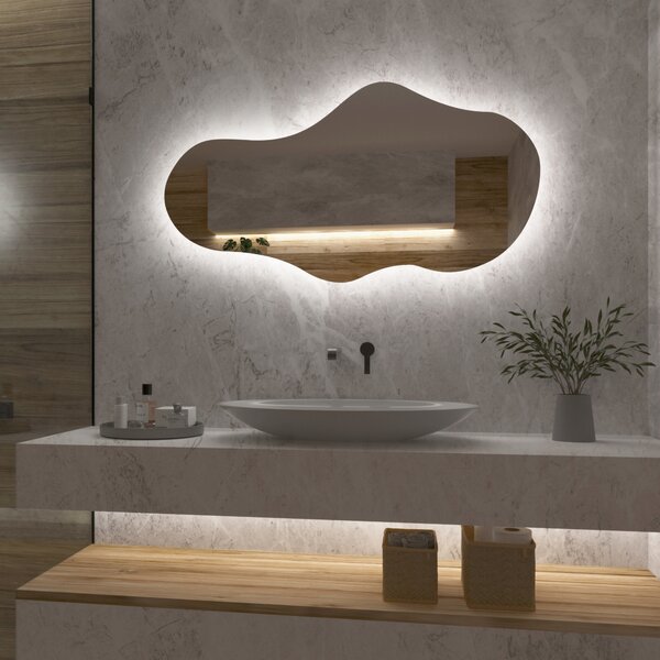Specchio atipico con luce LED G2