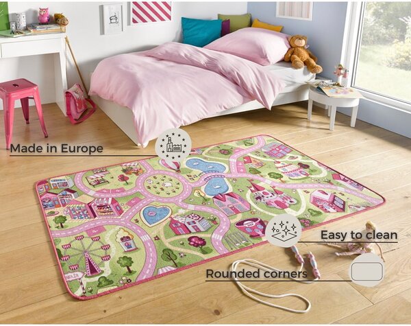 Tappeto da gioco per bambini rosa 140x200 cm Sweet Town – Hanse Home