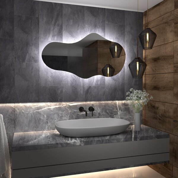 Specchio atipico con luce LED G2