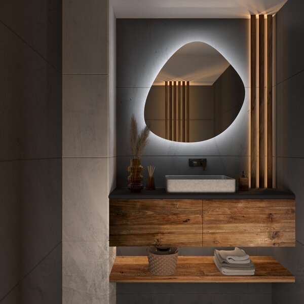 Specchio atipico con luce LED G6