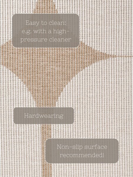 Passatoia da interno ed esterno beige/avorio 80x250 cm Duet Bowen – NORTHRUGS