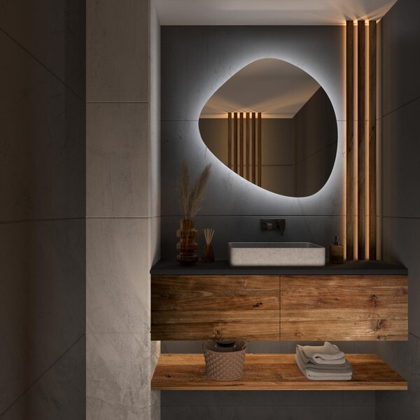 Specchio atipico con luce LED G5