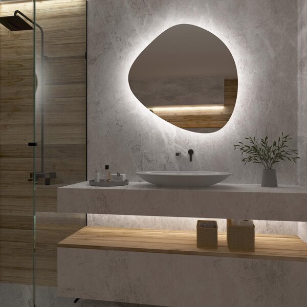 Specchio atipico con luce LED G5