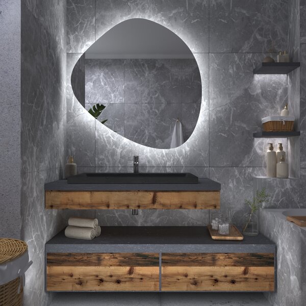 Specchio atipico con luce LED G5
