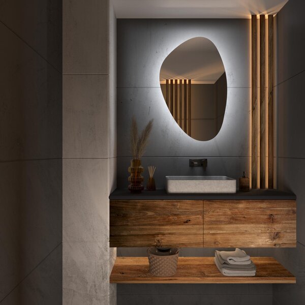 Specchio atipico con luce LED G7