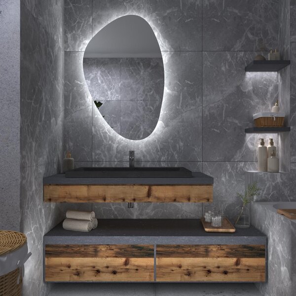 Specchio atipico con luce LED G7