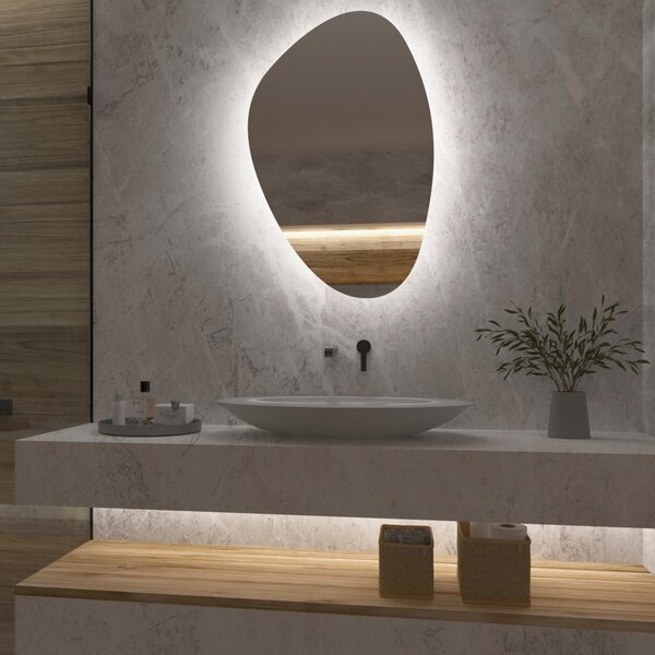 Specchio atipico con luce LED G7