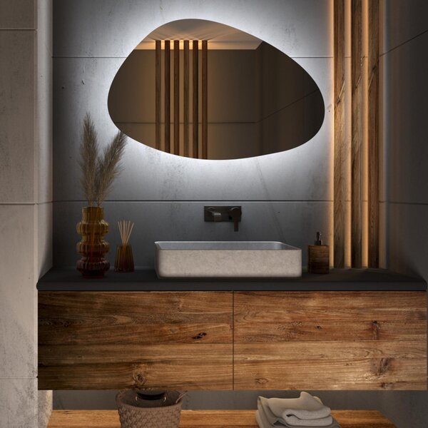 Specchio atipico con luce LED G8