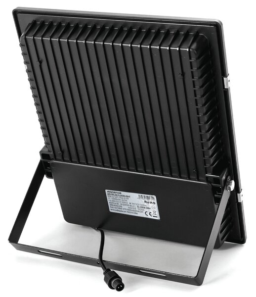 Faro Led 200W Nero con pannello solare IP66 RGB Dimmerabile con telecomando e crepuscolare Aigostar