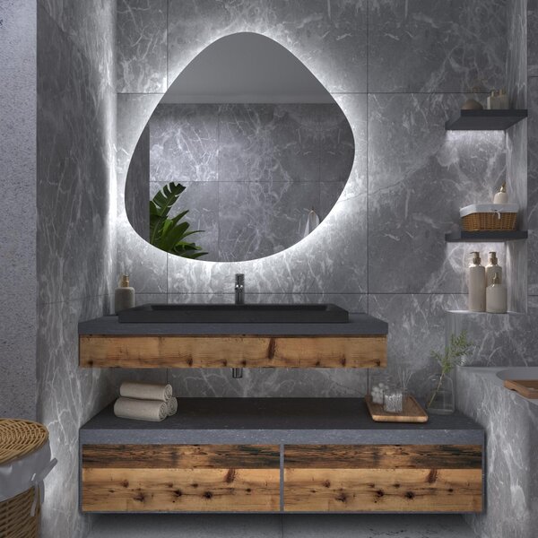 Specchio atipico con luce LED G6
