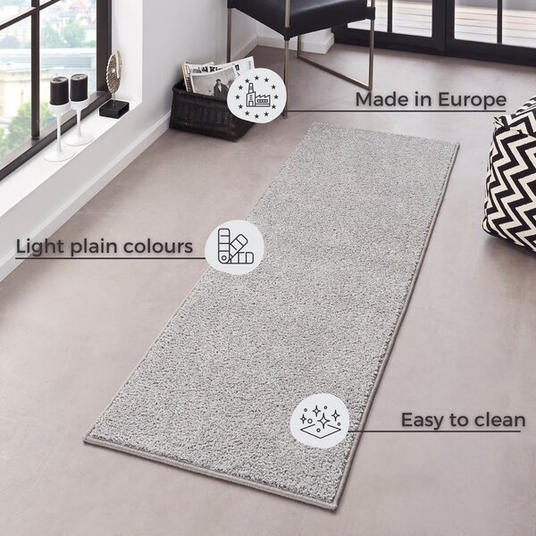 Runner grigio chiaro , 80 x 200 cm Pure - Hanse Home