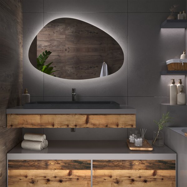 Specchio atipico con luce LED G8