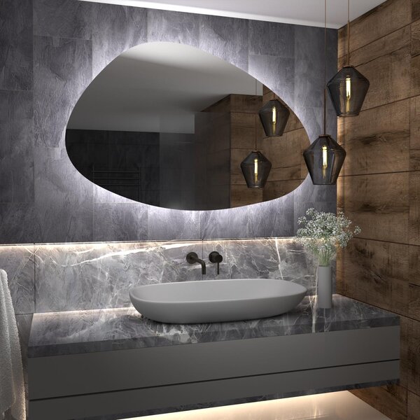 Specchio atipico con luce LED G8