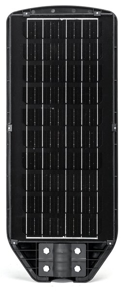 Lampione stradale Led 200W Nero con pannello solare IP65 Bianco freddo 6500K con sensore crepuscolare e di movimento Aigostar