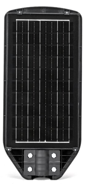 Lampione stradale Led 150W Nero con pannello solare IP65 Bianco freddo 6500K con sensore crepuscolare e di movimento Aigostar