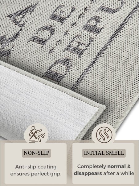 Passatoia grigia/color crema 62x150 cm Cucina – Hanse Home