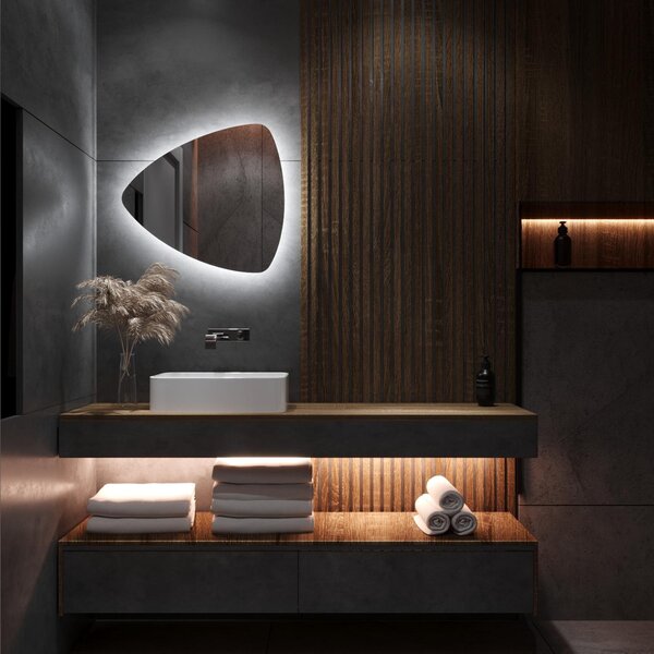 Specchio atipico con luce LED G12
