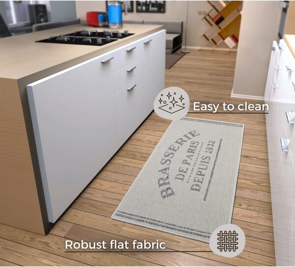 Passatoia grigia/color crema 62x150 cm Cucina – Hanse Home