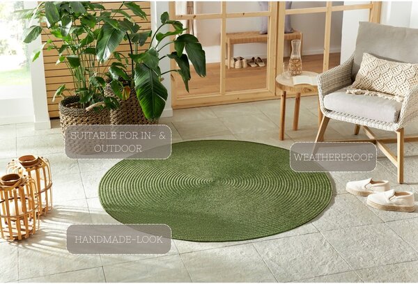 Tappeto verde rotondo per esterni ø 150 cm - NORTHRUGS