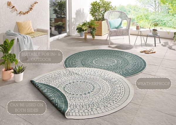Tappeto verde per esterni , ø 140 cm Porto - NORTHRUGS