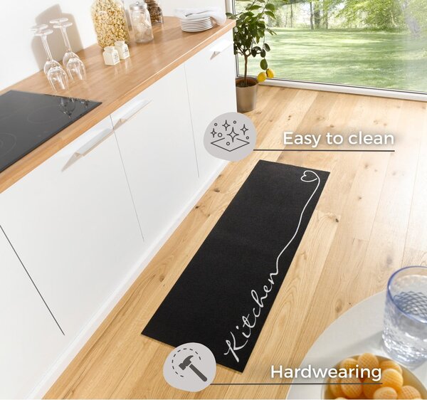 Runner da cucina nero, 50 x 150 cm Cook & Clean - Zala Living