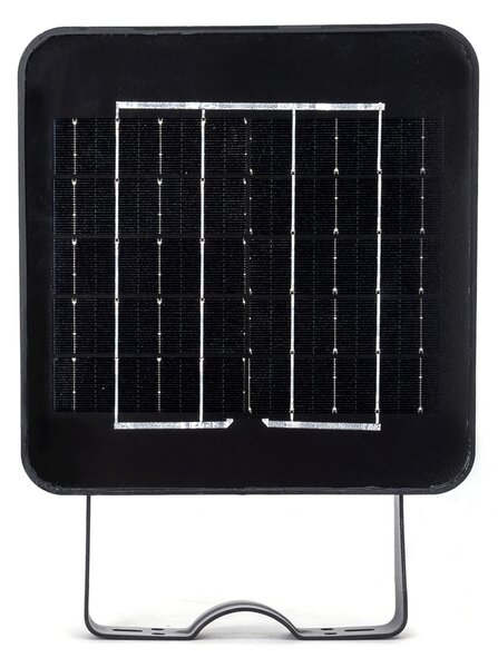 Lampione stradale Led 50W Nero con pannello solare IP65 Bianco freddo 6500K con sensore crepuscolare e di movimento Aigostar
