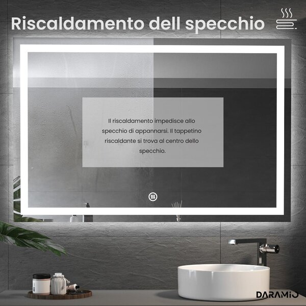 Specchio con luce LED F2