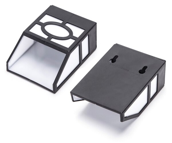 Applique Led 1W Nero con pannello solare IP44 Bianco caldo 2700K con sensore crepuscolare Aigostar