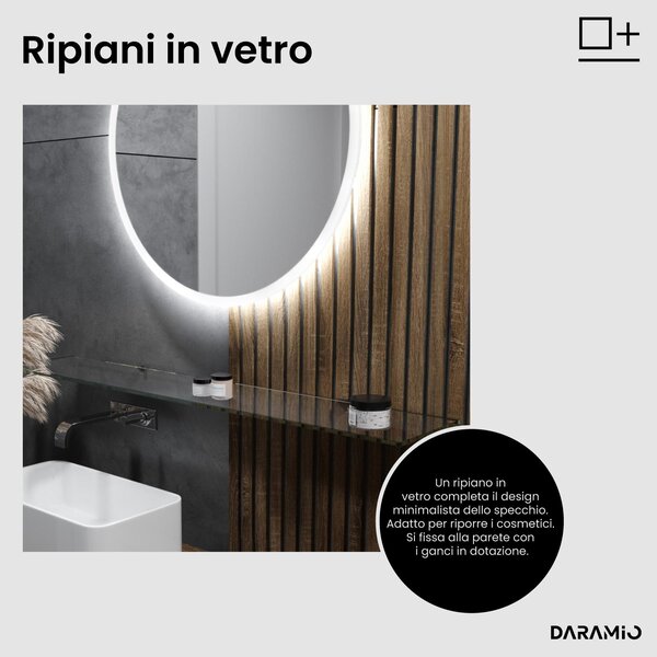 Specchio rotondo con luce LED E1