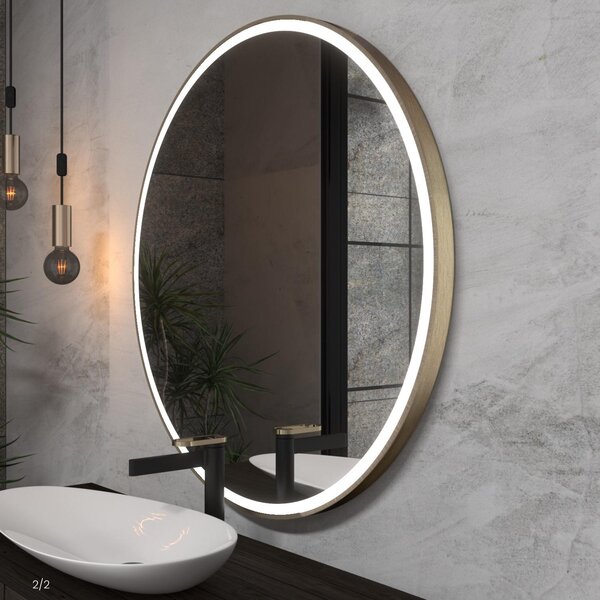 Specchio rotondo con luce LED E1