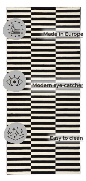 Tappeto nero/color crema 80x200 cm Gloria – Hanse Home