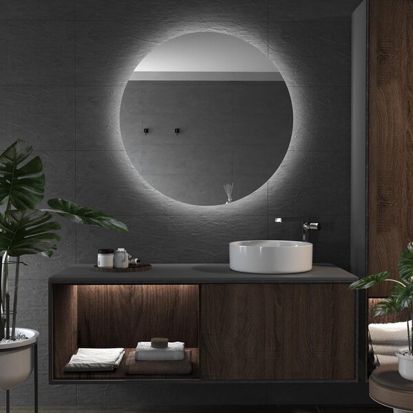 Specchio rotondo con luce LED E2