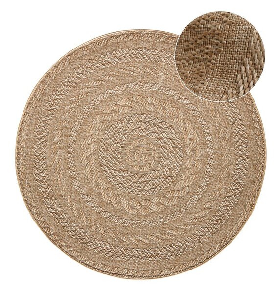 Tappeto da esterno beige, Ø 160 cm Almendro - NORTHRUGS