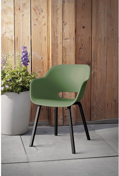 Sedie da esterno in set verdi in metallo/in plastica 2 pz Noa Duo – Keter