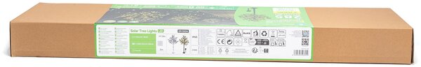 Albero luminoso Led eucalipto con tronco e base 60 cm Bianco caldo 2700K con pannello solare Aigostar