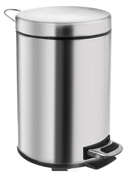 Cestino per rifiuti con piedini in acciaio inox in argento lucido 3 l - Orion