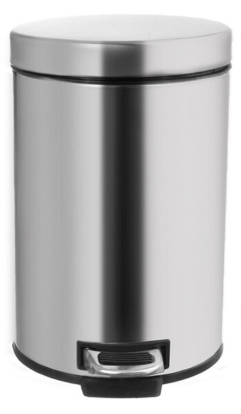 Cestino per rifiuti con piedini in acciaio inox in argento lucido 3 l - Orion