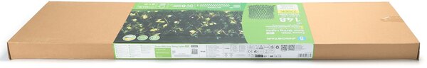 Siepe artificiale luminosa 148 Led a energia solare Recinzione grigliato in legno con foglie di edera da 2 metri alta 1 metro Bianco caldo Aigostar