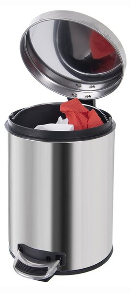 Cestino per rifiuti con piedini in acciaio inox in argento lucido 3 l - Orion