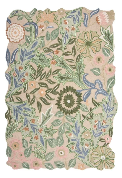 Tappeto verde in lana tessuto a mano 120x170 cm Bryony Shaped Floral - Flair Rugs