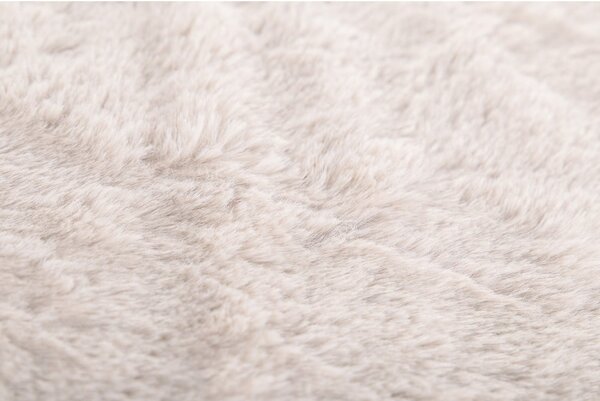 Coperta bianca/beige in pelliccia finta 150x200 cm Ruby – Tiseco Home Studio